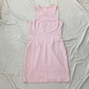 lululemon athletica Ribbed Softstreme Slim-Fit Tank Dress - Size 8, Flush Pink